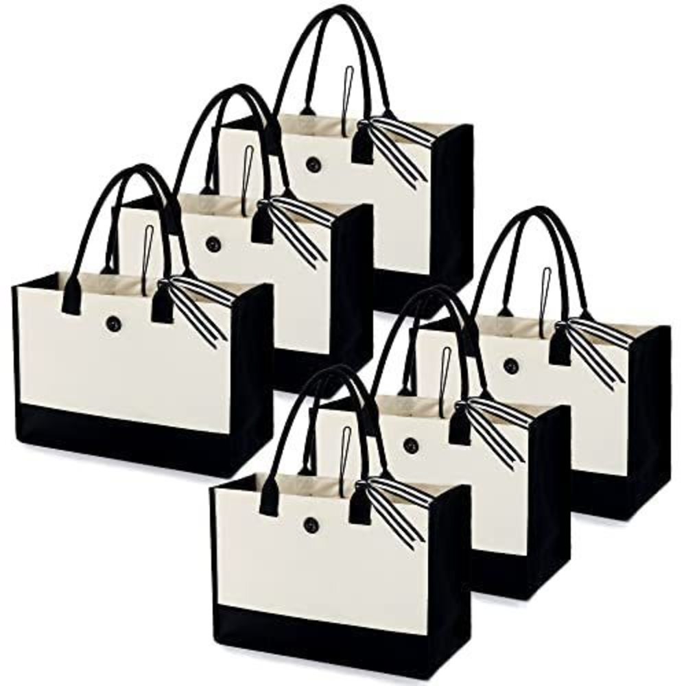 Canvas Tote Bags Bulk Personalized Gifts 12, 8, 3, 6 Pack Blank ;)